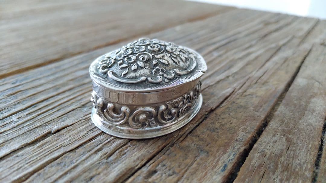 835 Sterling Silver Pill Box シルバーピルケース
