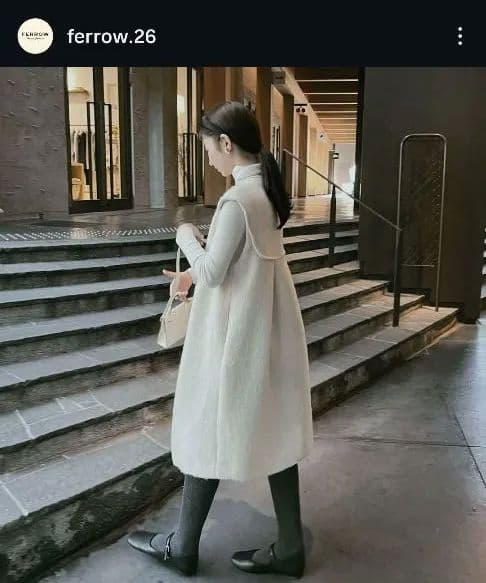 いち♡FERROW Fuwamoko Gilet Dress