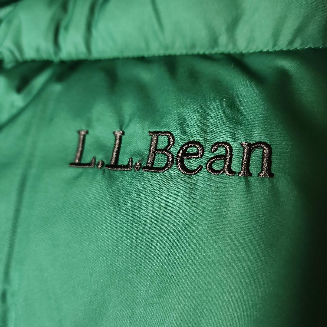 SY24L.L.Bean ダウンベスト MXL　ロゴ総柄裏地 ダウンテック
