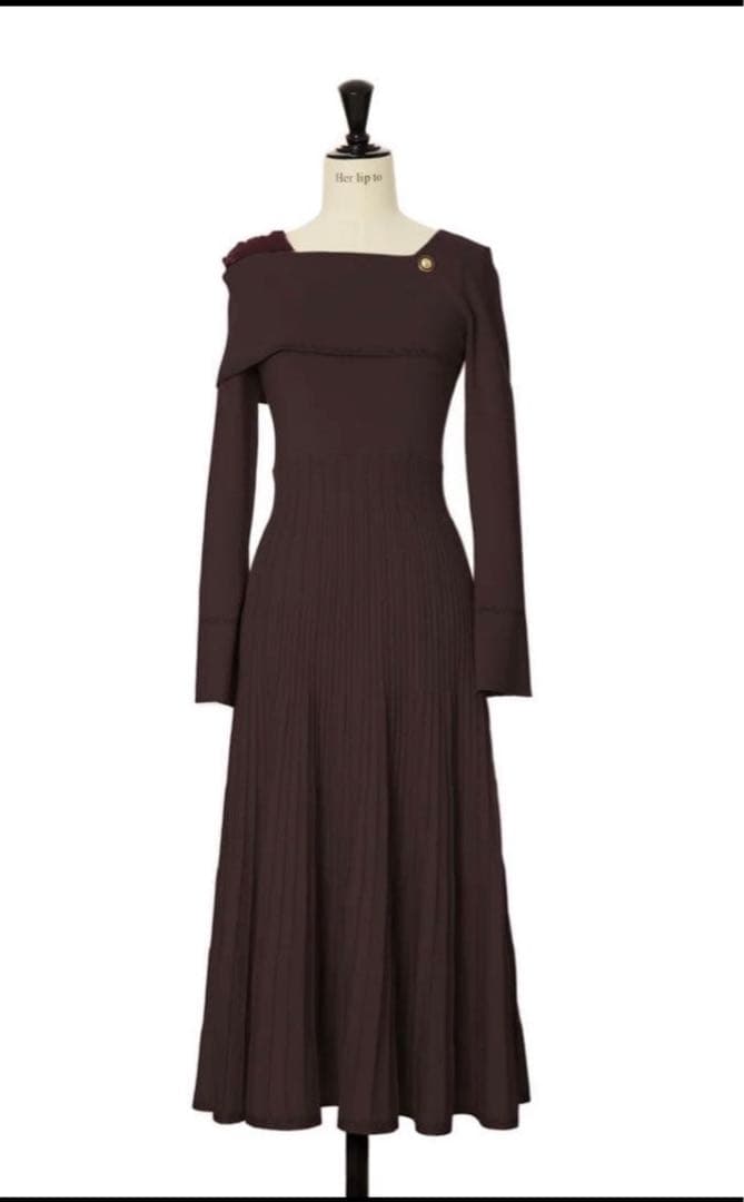 her lip to La Lueur Knit Dress Mサイズ
