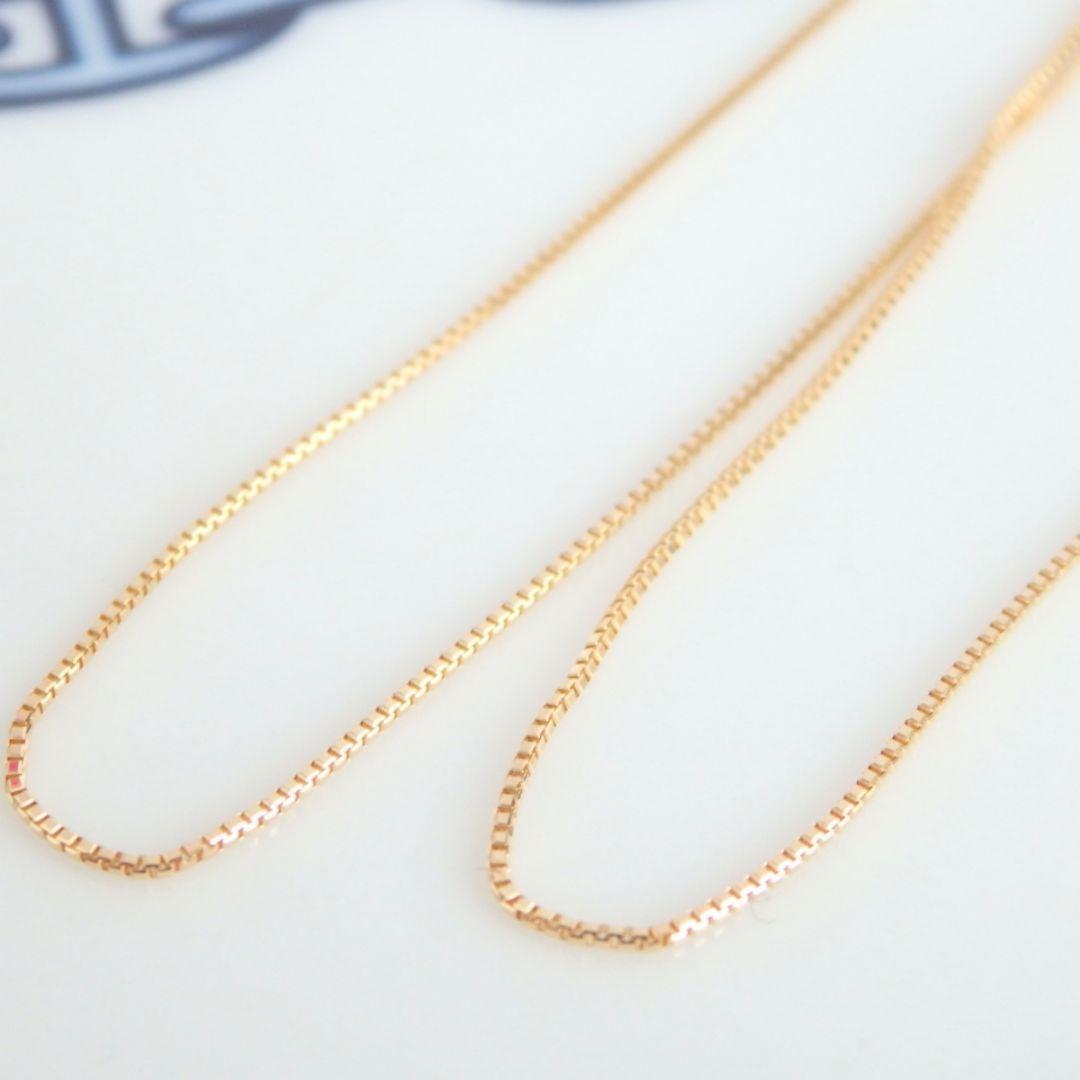 emiko　k18ネックレス　ベネチアンチェーン　0.7㎜幅　つけっぱなし