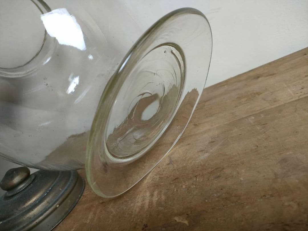 ★昭和レトロ 大型 地球瓶 ガラス 気泡 ゆらゆら 高さ27cm　駄菓子　ホビー