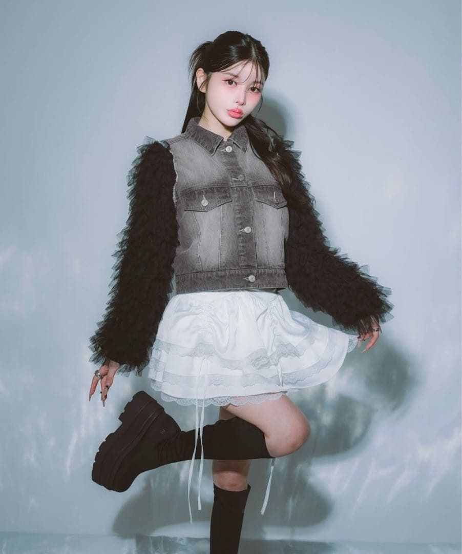 Darich ボリュームチュールデニムGジャン