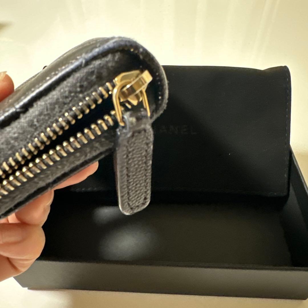 CHANEL シャネル　キャビアスキン　マトラッセ　ケース　財布