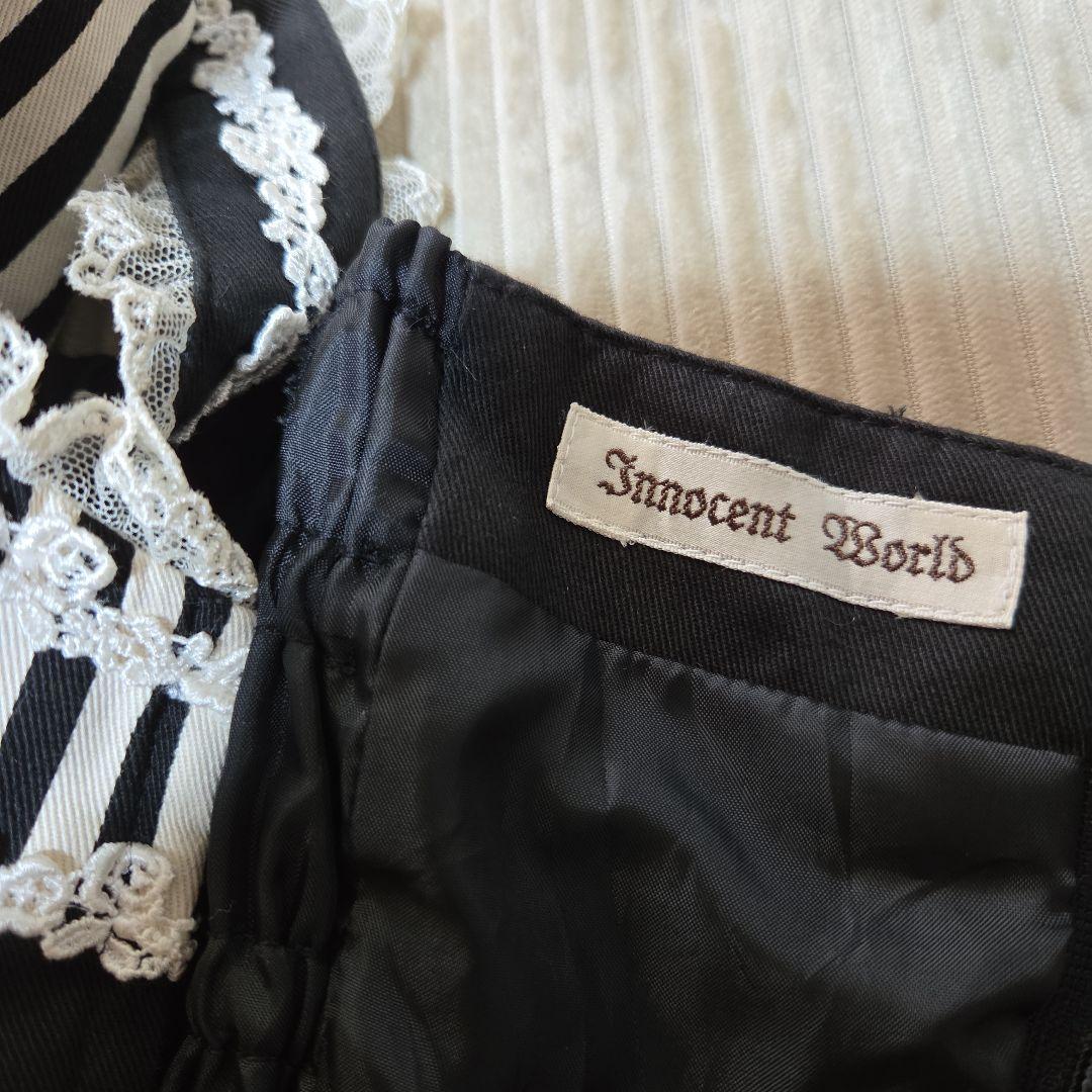 【InnocentWorld　イノセントワールド】 ワンピース　リボン　黒白