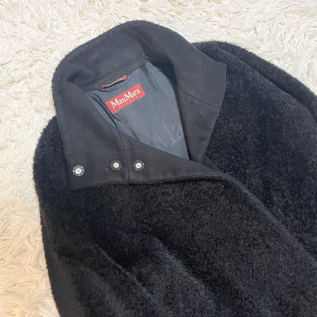 希少✨大きいサイズ マックスマーラ シャギーコート アルパカ XL ブラック