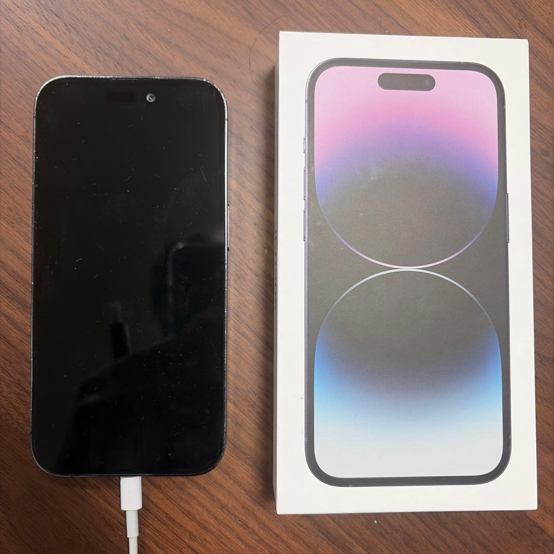 オ*タ様 iPhone 14 Pro 128GB パープル 背面割れジャンク　イ