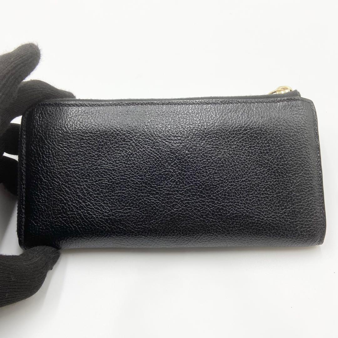 未使用級　イルビゾンテ　長財布　L字ウォレット　レザー　ブラック　イタリア製