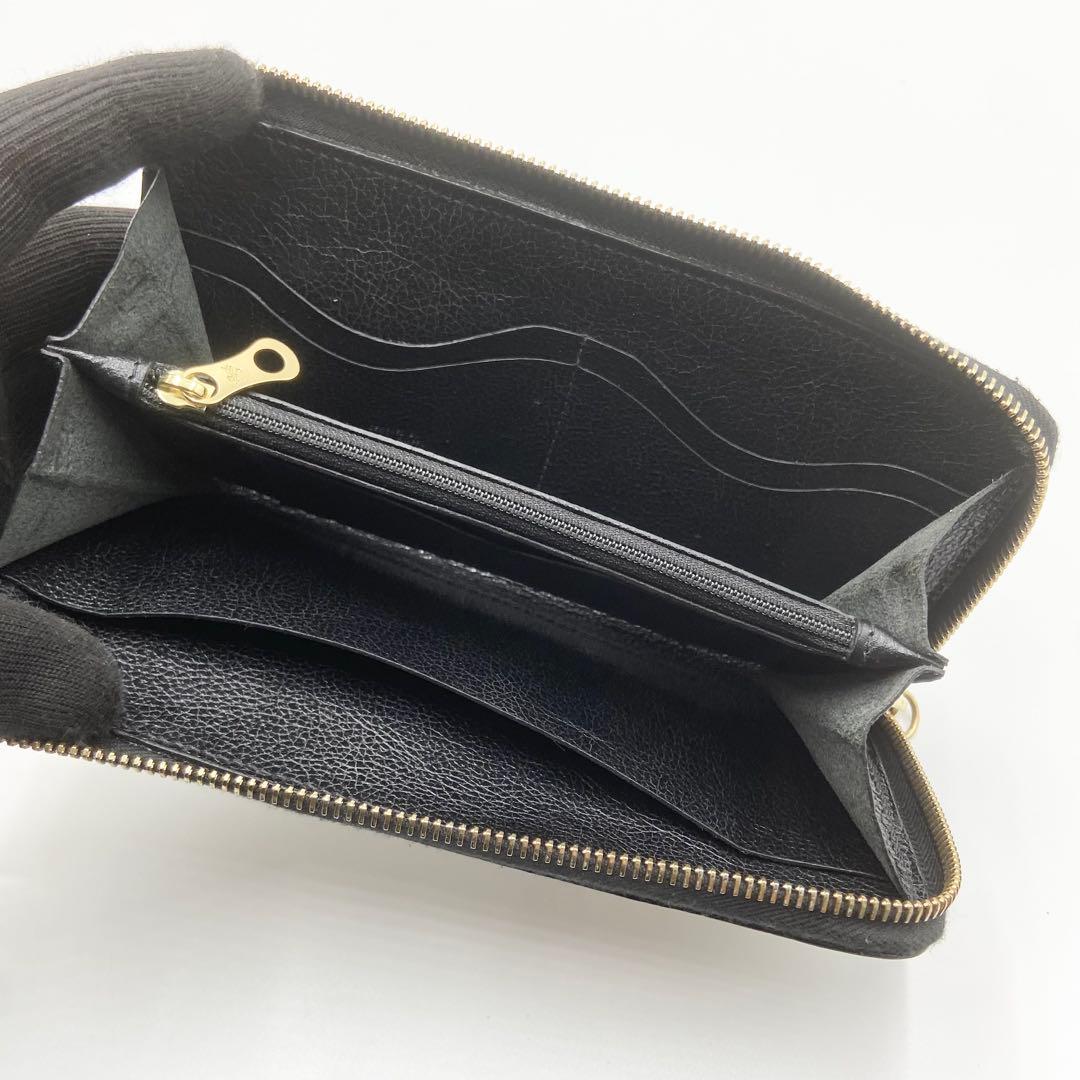 未使用級　イルビゾンテ　長財布　L字ウォレット　レザー　ブラック　イタリア製