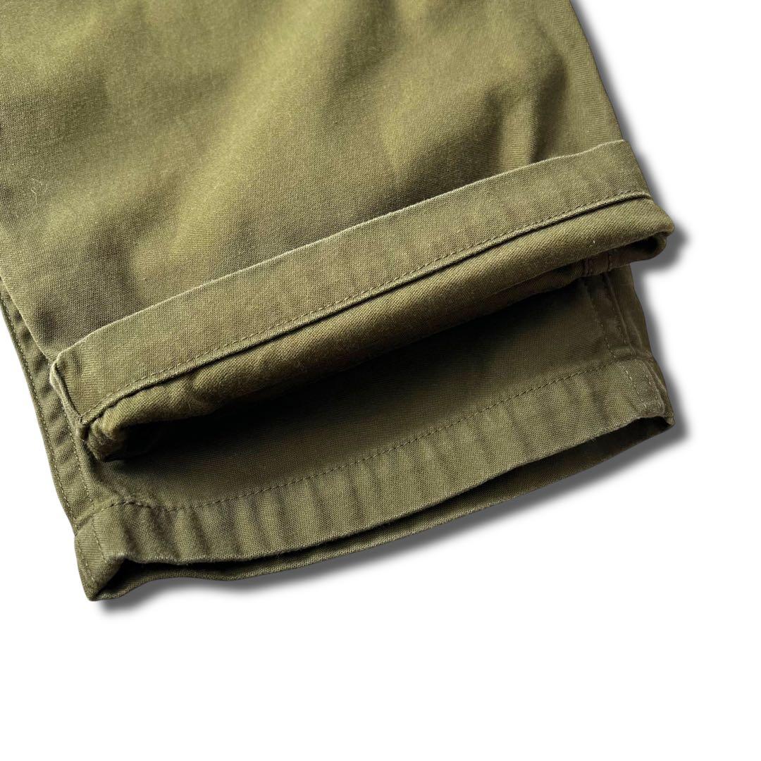 CIOTA スビンコットン バックサテン ベイカー パンツ 3 カーキ