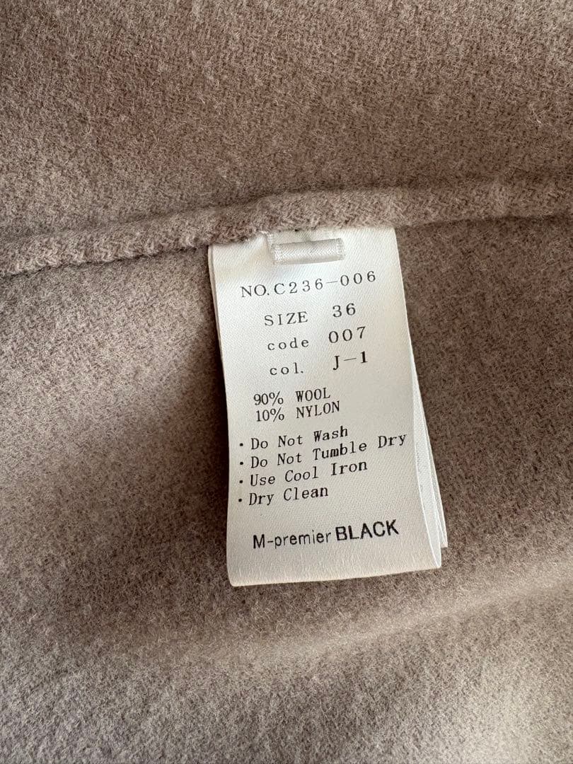 M-premier BLACK ベージュアウター サイズ36