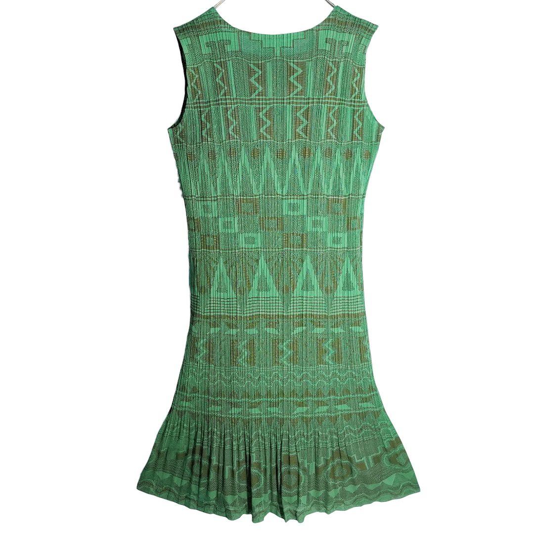 ☆ プリーツプリーズ イッセイミヤケ インナー付き メッシュ ワンピース ☆