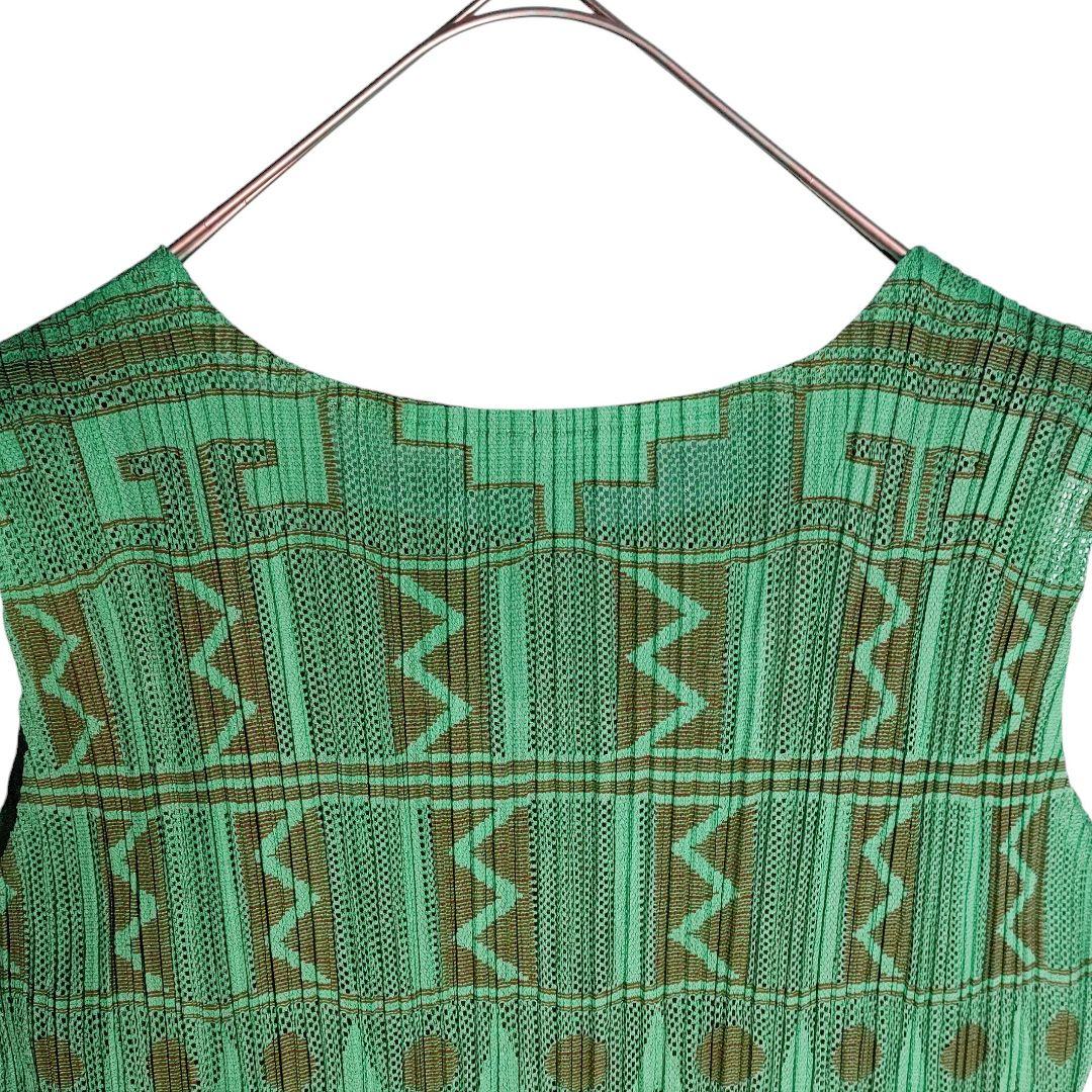 ☆ プリーツプリーズ イッセイミヤケ インナー付き メッシュ ワンピース ☆