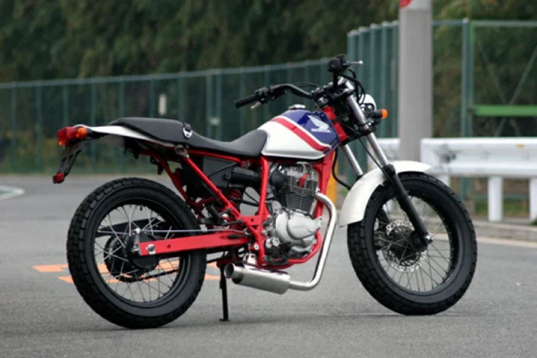 専用新品HMS ホンダ FTR223 100φ砲弾マフラーSUS (Type2)