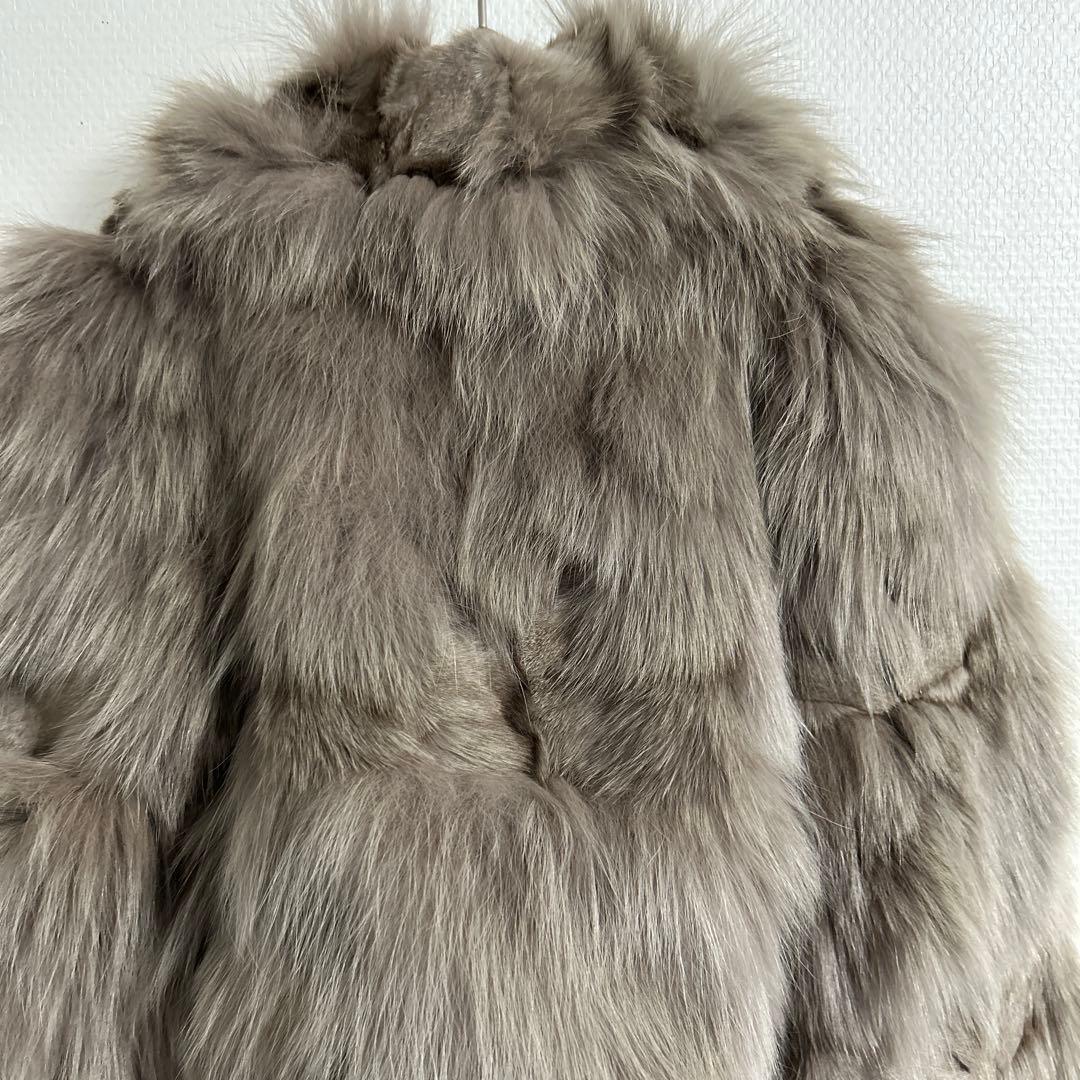 DURAS ambient ブルーフォックスリアルファー　クロップドジャケット