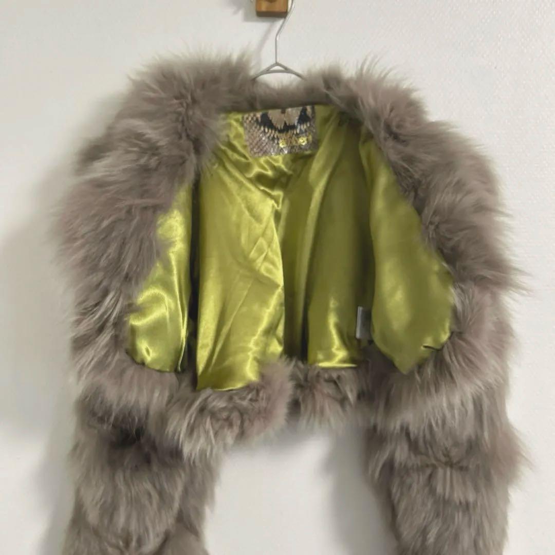 DURAS ambient ブルーフォックスリアルファー　クロップドジャケット