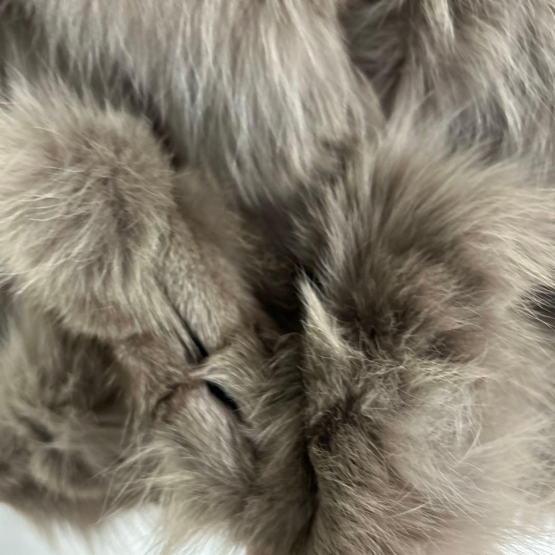 DURAS ambient ブルーフォックスリアルファー　クロップドジャケット