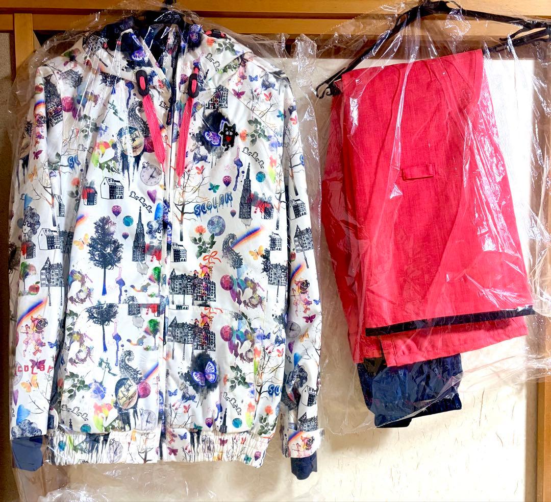 【ほぼ美品】ScoLar スノーボード ウェア 上下　セット スカラー M 総柄