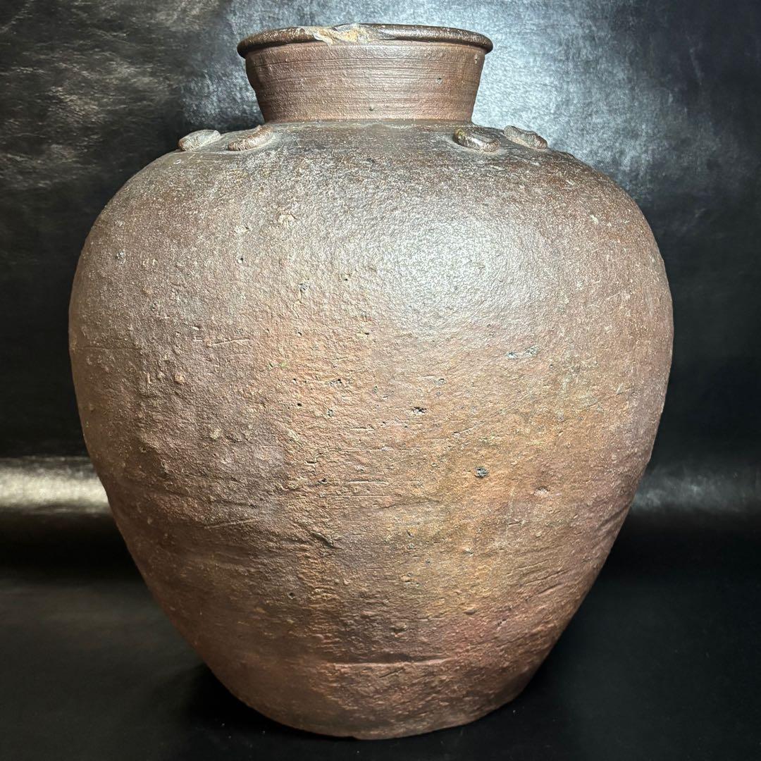 ★古陶磁/古備前 大壺 窯印！幅 約37㎝・高さ 約39.5㎝★