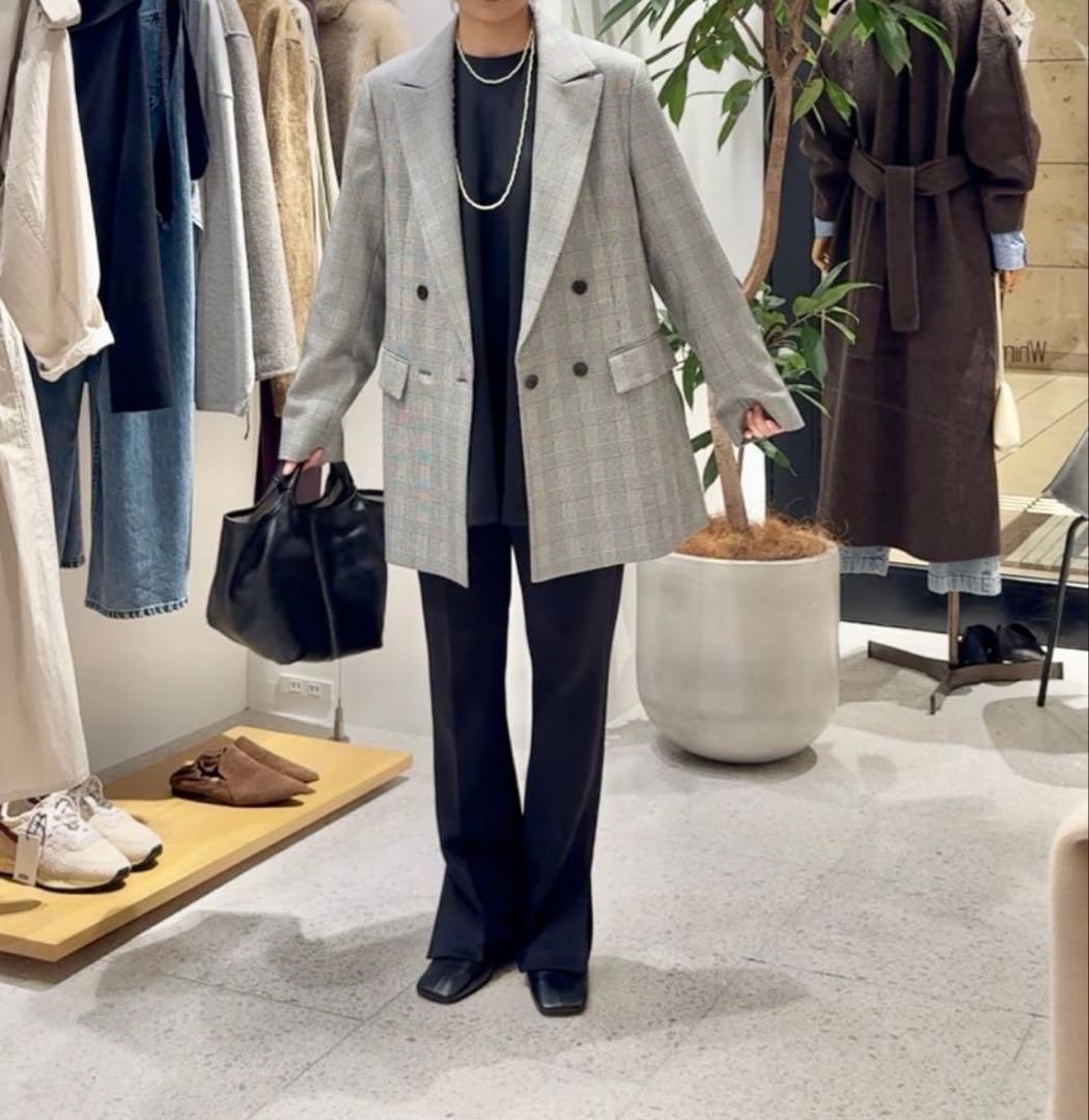 美品　定価5万　Whim Gazette チェックジャケット　フリーサイズ　格安