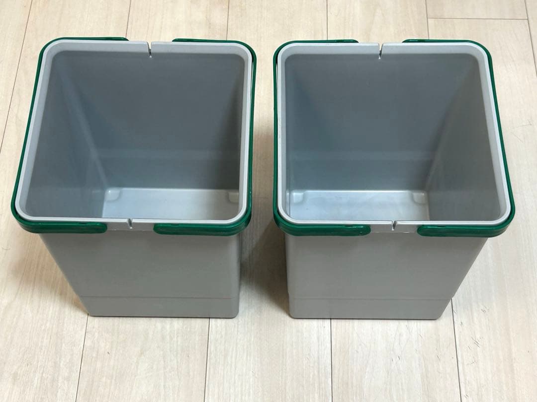 ASPLUND スリムリサイクルビン 分別ごみ箱 スチール 2段＋引出し