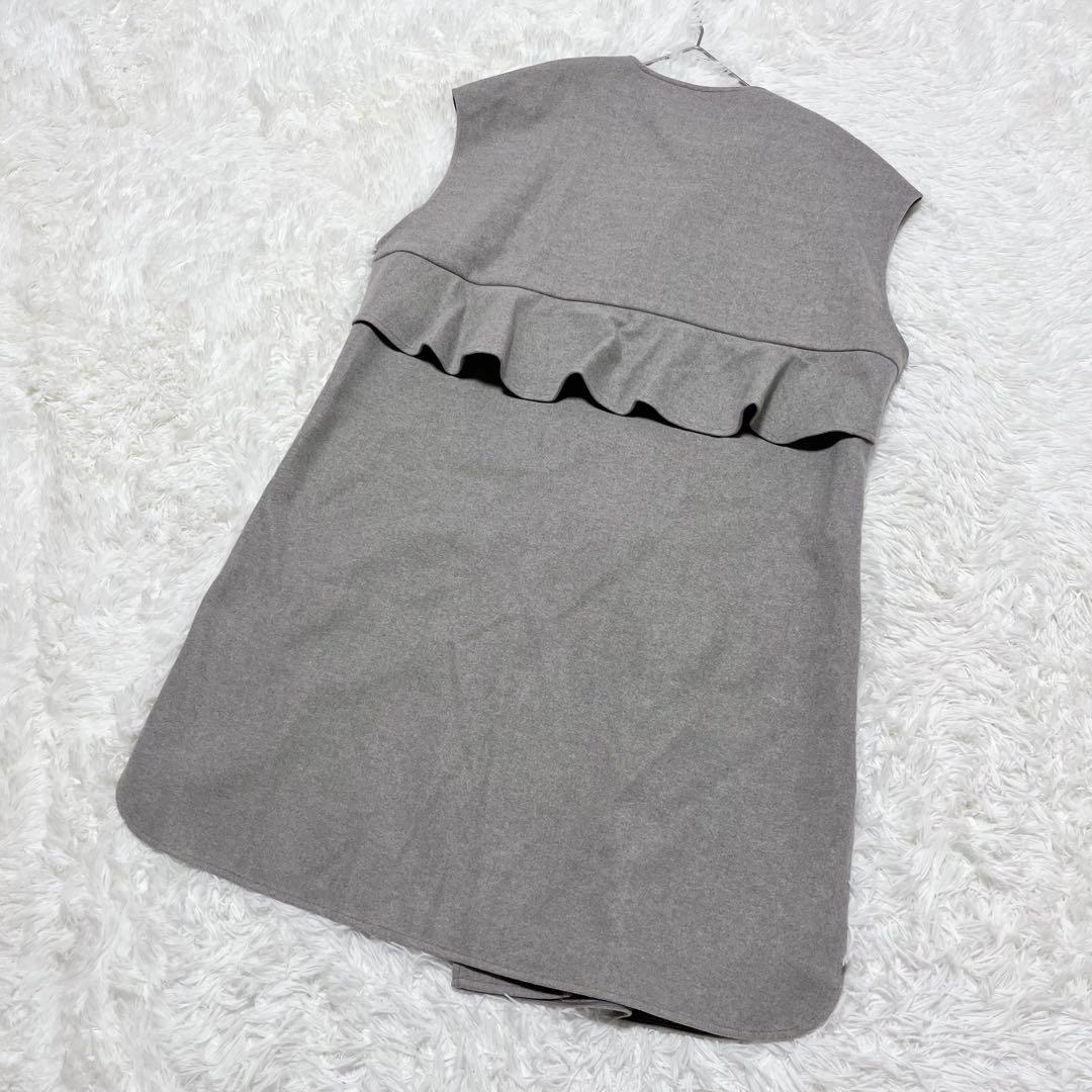 Rose Tiara✨XL ローズティアラ バックフリルロングジレ パール 42