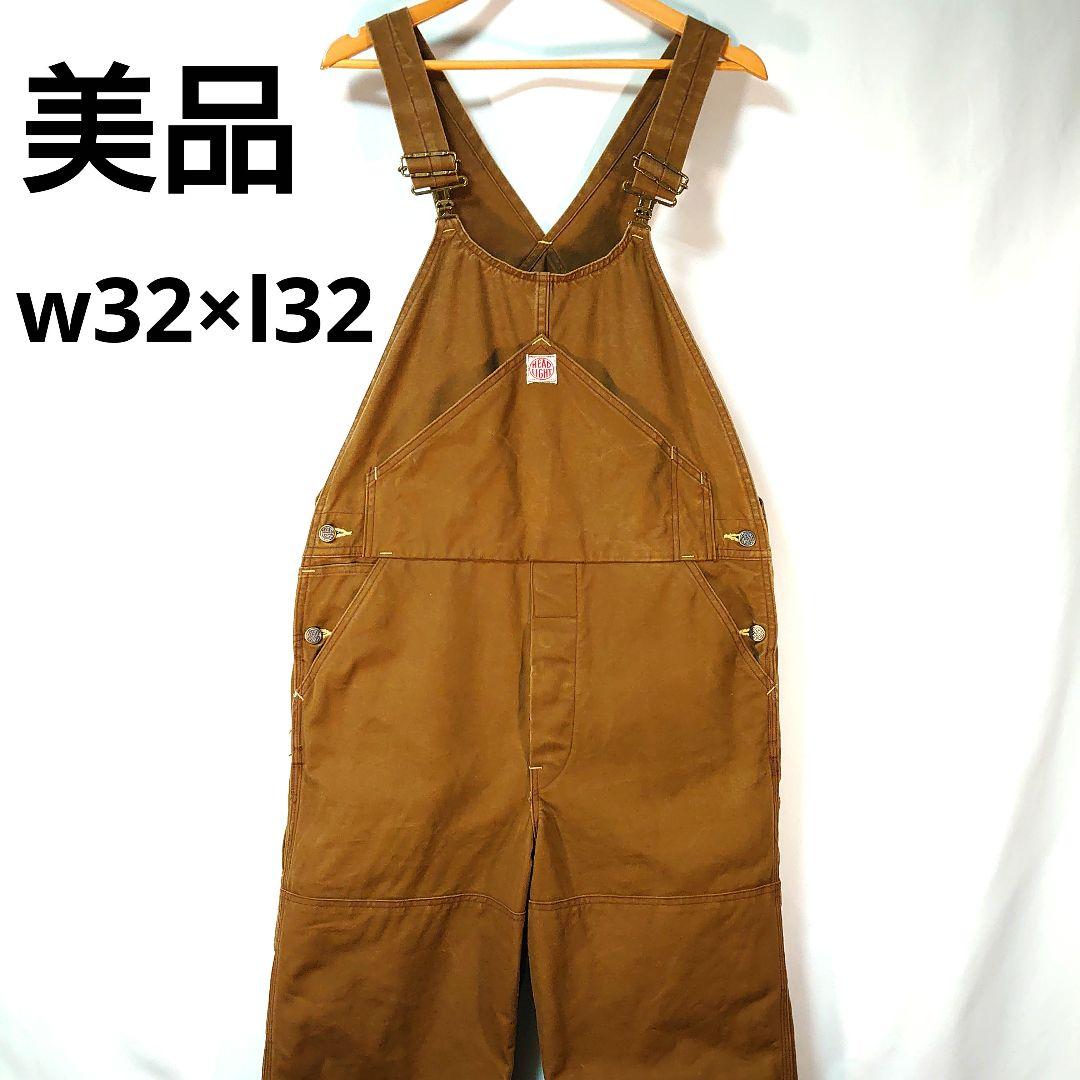 HEAD LIGHT 13oz ブラウンダック オーバーオール 32×32