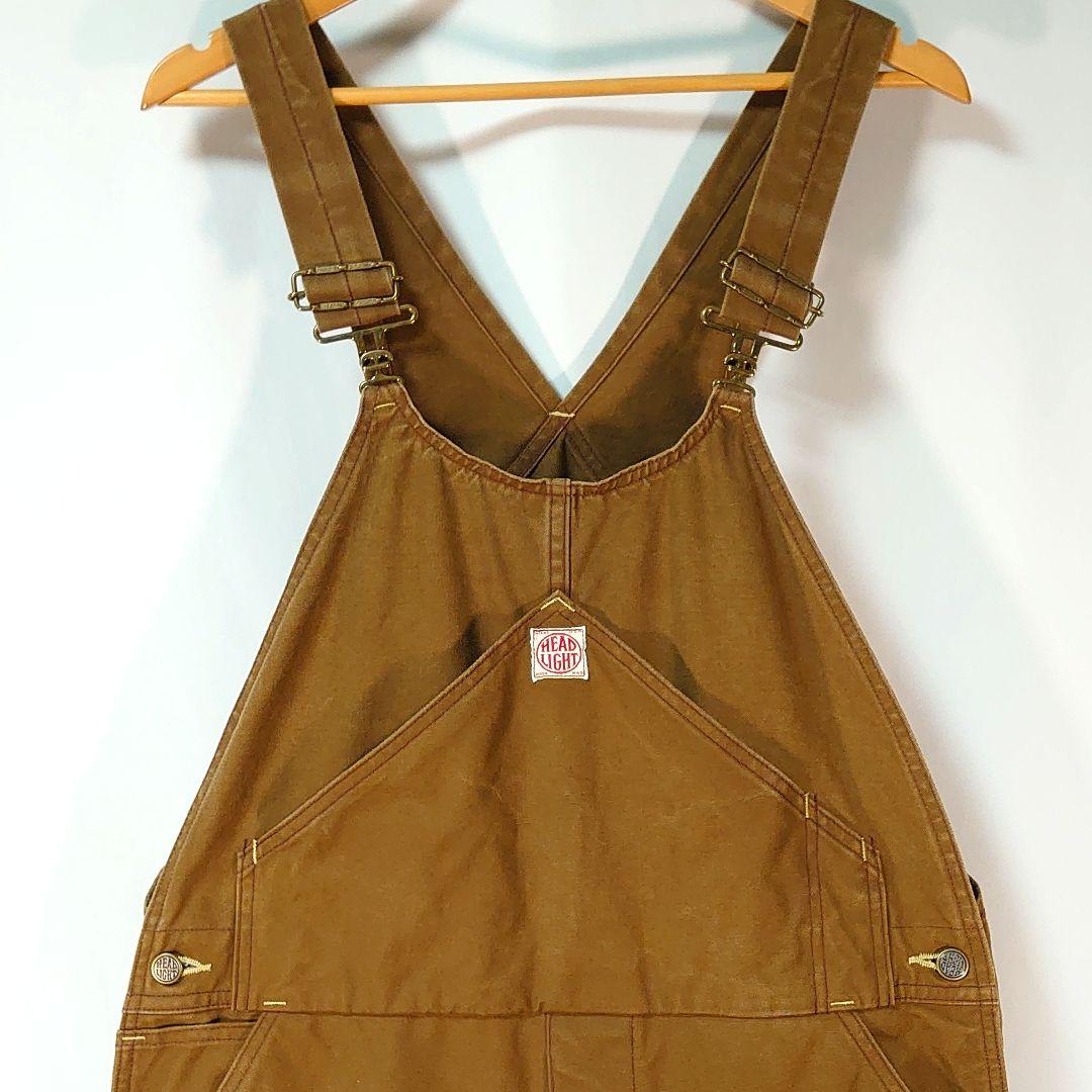 HEAD LIGHT 13oz ブラウンダック オーバーオール 32×32