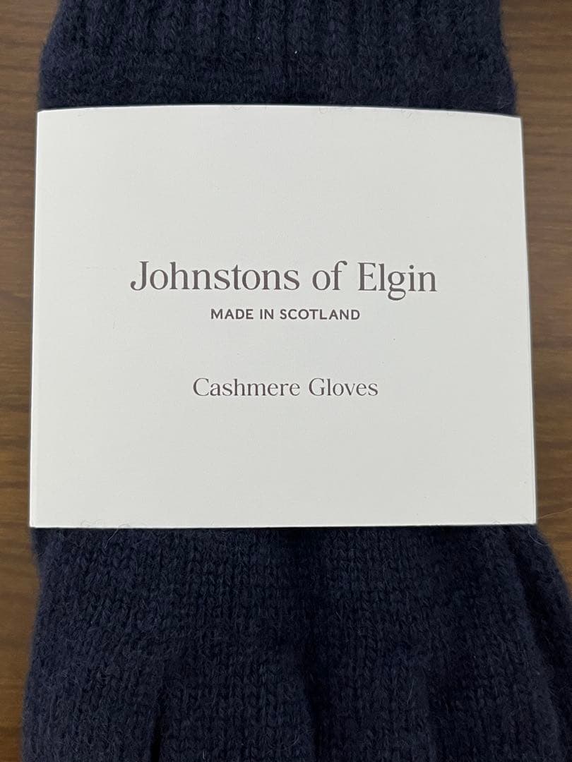ジョンストンズ Johnstons カシミヤ リブニット グローブ 手袋 新品