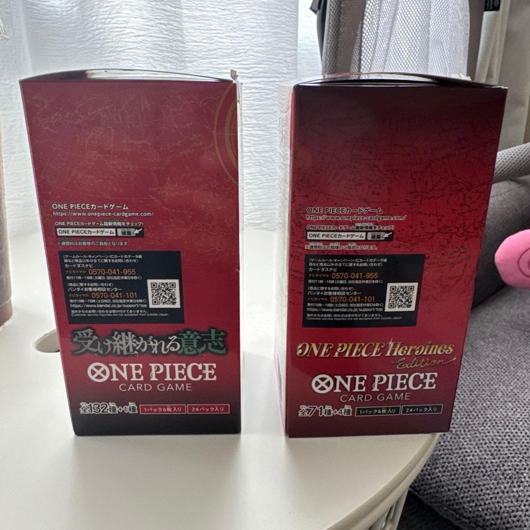 ワンピースカード2BOX　受け継がれる意志　ヒロインズエディション　テープあり