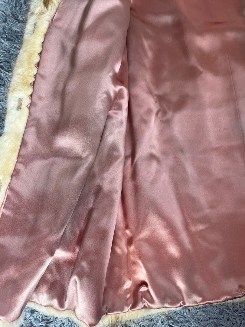 バブリー　本毛皮　ゴールドファーコート　Y2K 極上柔らか