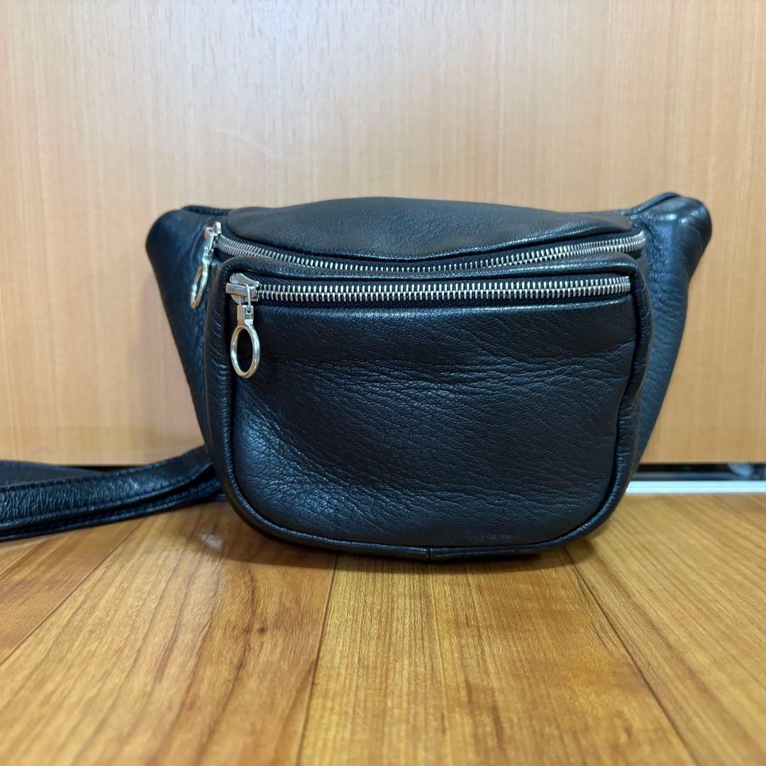 バッグ Aeta DEER LEATHER WAIST POUCH S Black