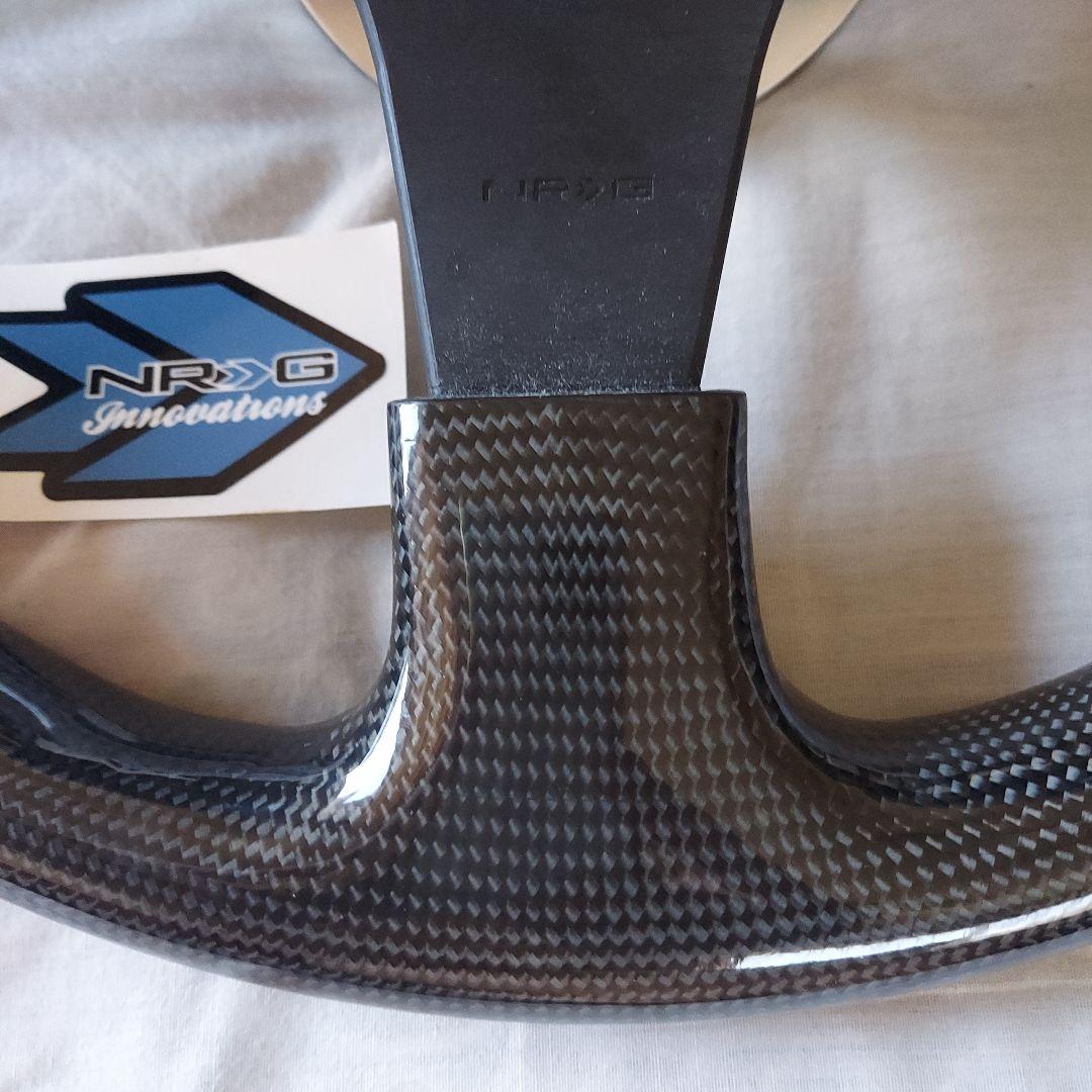 【最終値下げ】NRG カーボン ステアリングホイール (33cm)、ボス、ボルト