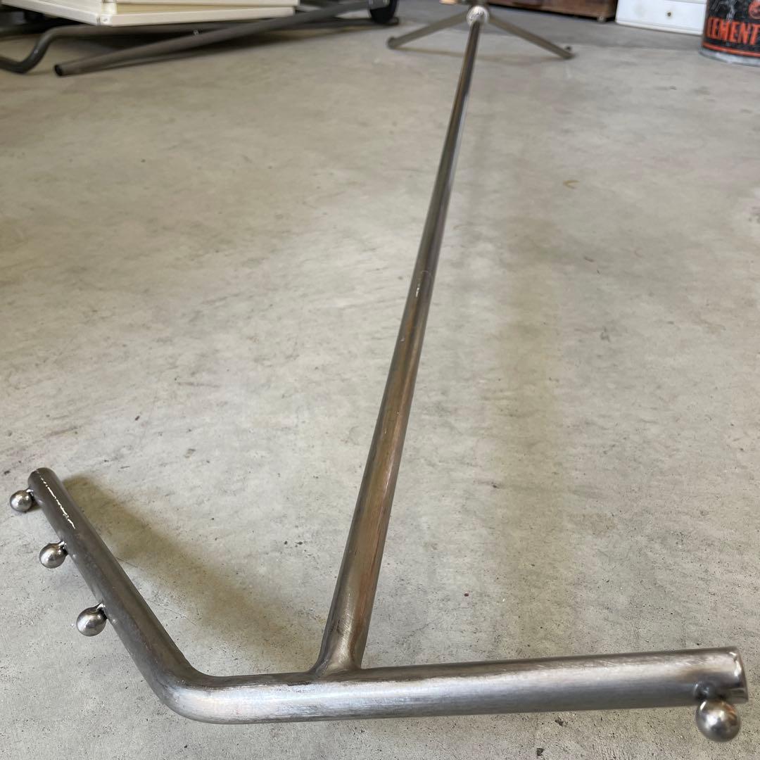 シルバー インダストリアル スラントハンガー アイアン ラック 無骨 シャビー