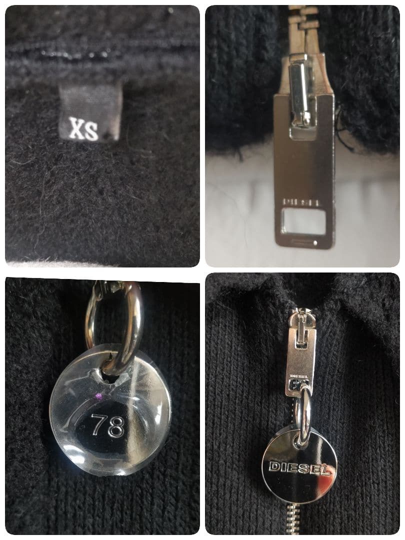 専用✨DIESEL　ディーゼル 　ロングフリンジ ジップアップ オーバーコート