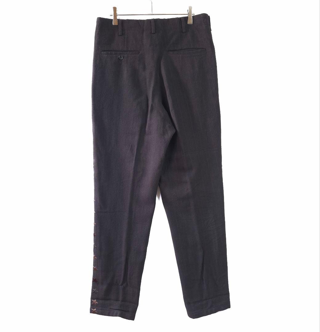 95ss Yohji Yamamoto PourHomme スター刺繍スラックス