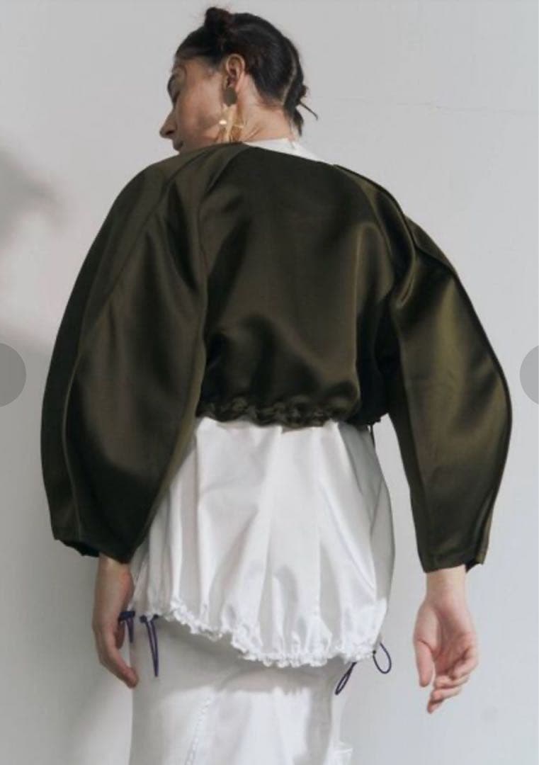 美品☆ UN3D.　アウトシームショートブルゾン カーキ