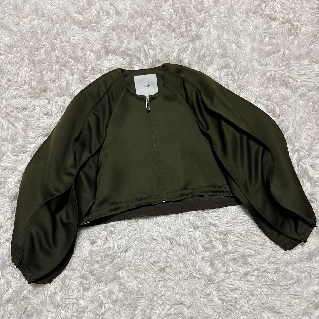 美品☆ UN3D.　アウトシームショートブルゾン カーキ
