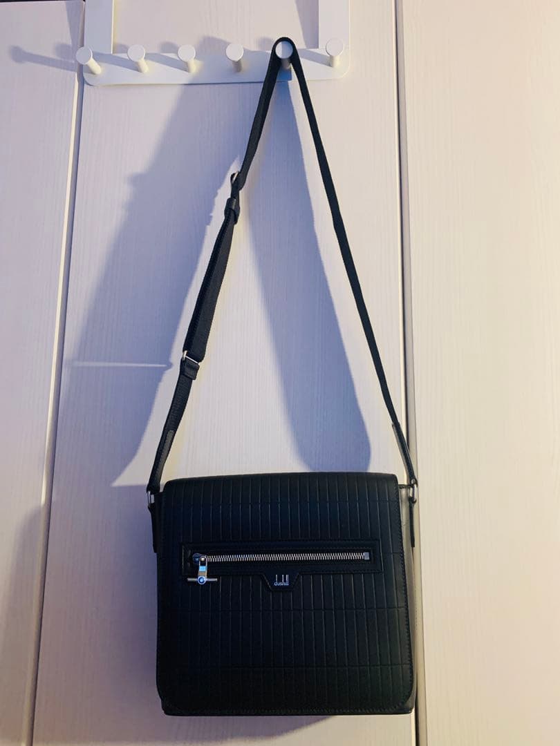 ダンヒルDunhillレザーショルダーバッグ黒