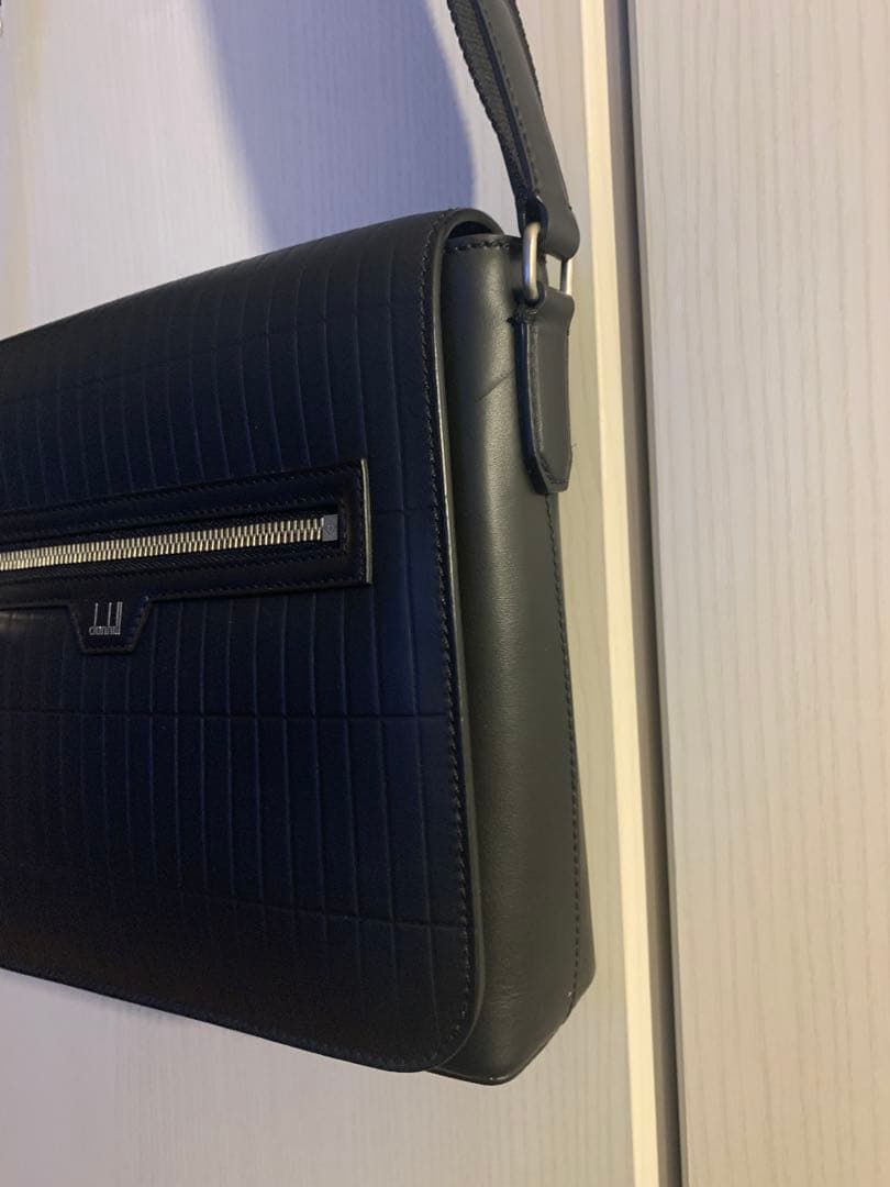 ダンヒルDunhillレザーショルダーバッグ黒