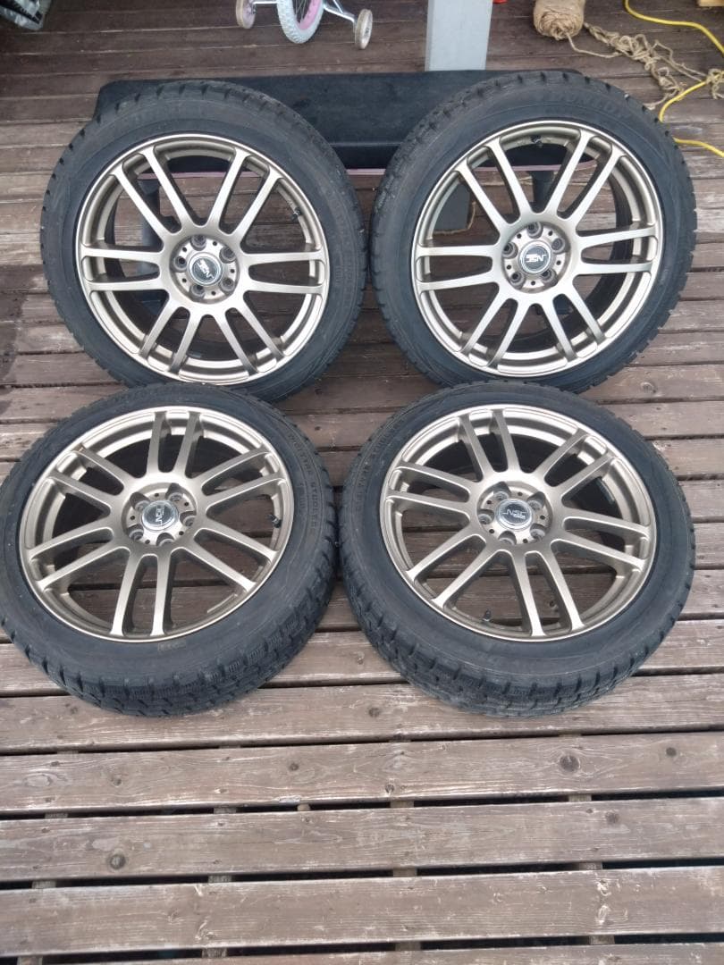 NSC direzza pcd100 5穴 7j タイヤ付き 215/45/17