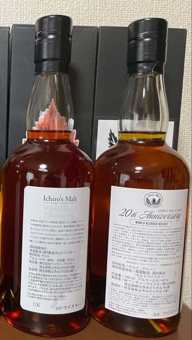 イチローズモルトワインウッドリザーブ 20周年アニバーサリー2本セット