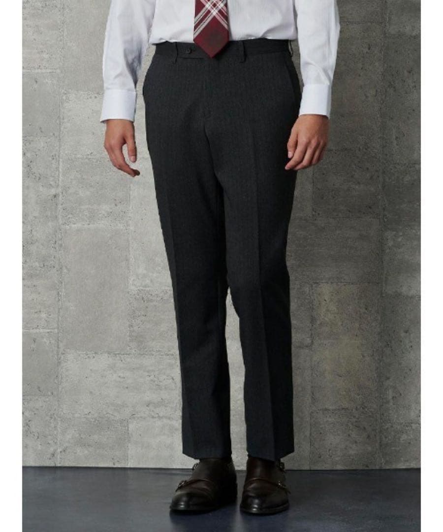 P.S.F.A/4WAYストレッチ/ウールライク/ヘリンボーン/グレー/AB8