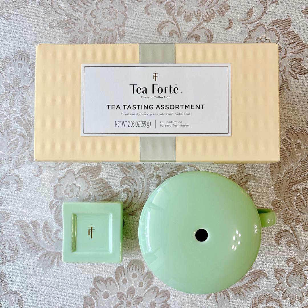 未開封♡ティーフォルテ　紅茶20個　カフェカップ＆ティートレイ　レアカラー