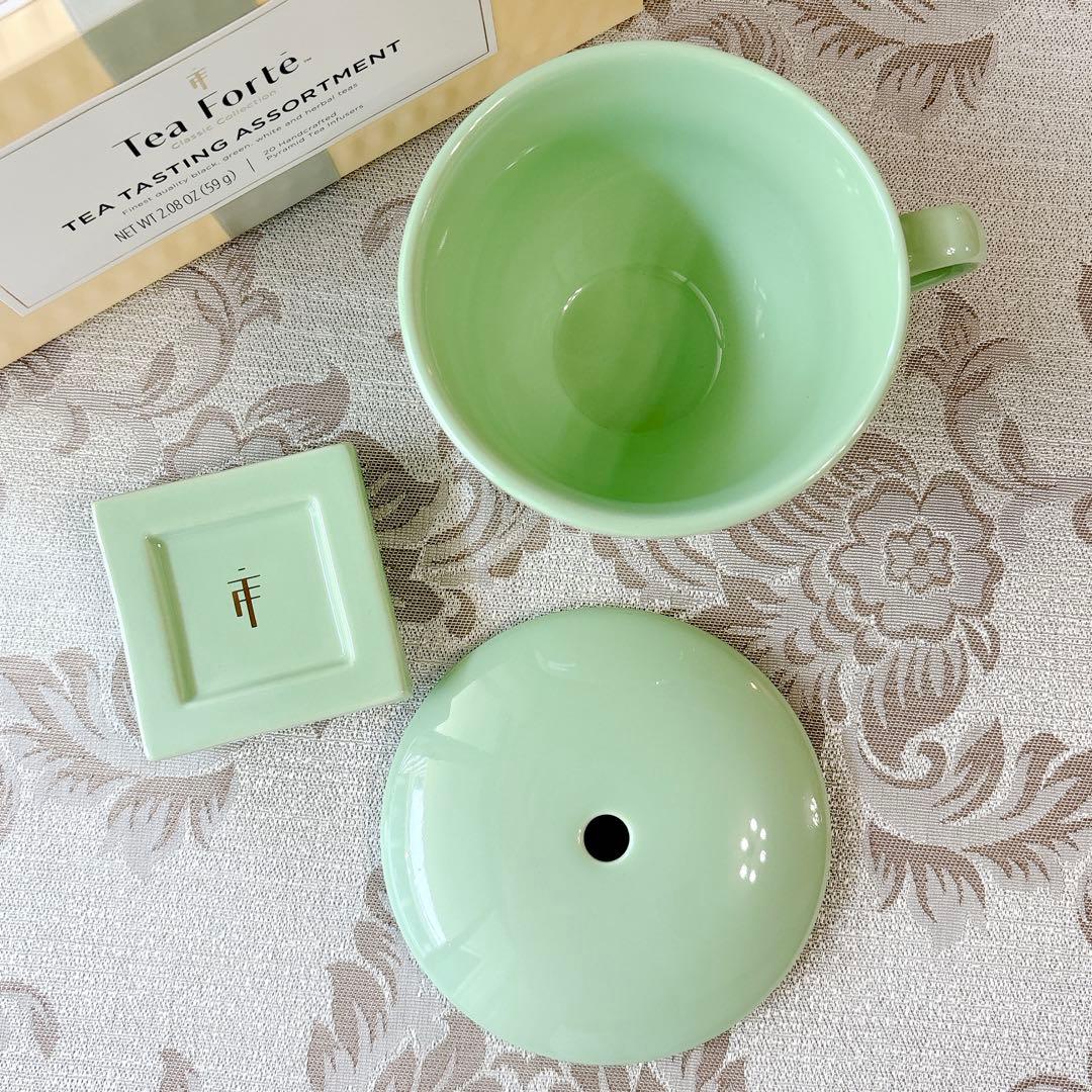 未開封♡ティーフォルテ　紅茶20個　カフェカップ＆ティートレイ　レアカラー