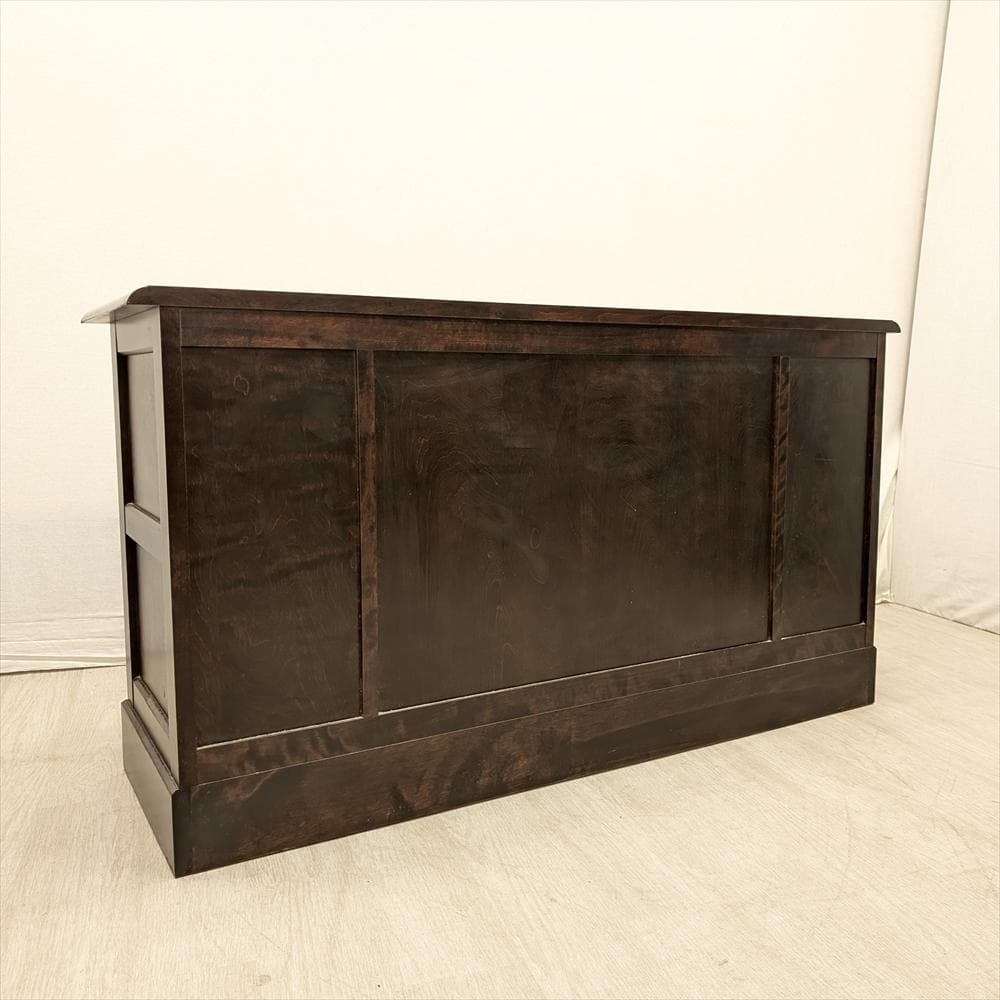 北海道民芸家具　樺　カバ材　無垢　サイドボード　キャビネット　収納棚　飾り棚