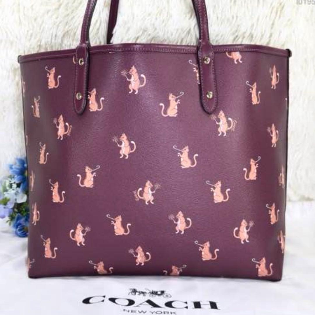 【極美品】コーチ 80232 リバーシブル トートバッグ レザー A4可 肩掛け