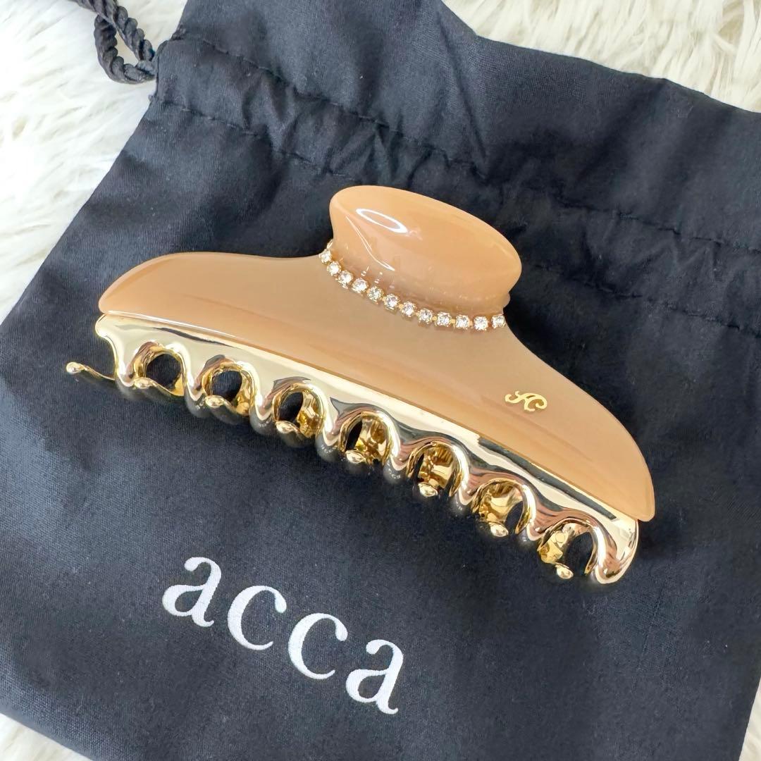 acca アッカ ヘアクリップ Lベージュ ニューコラーナ