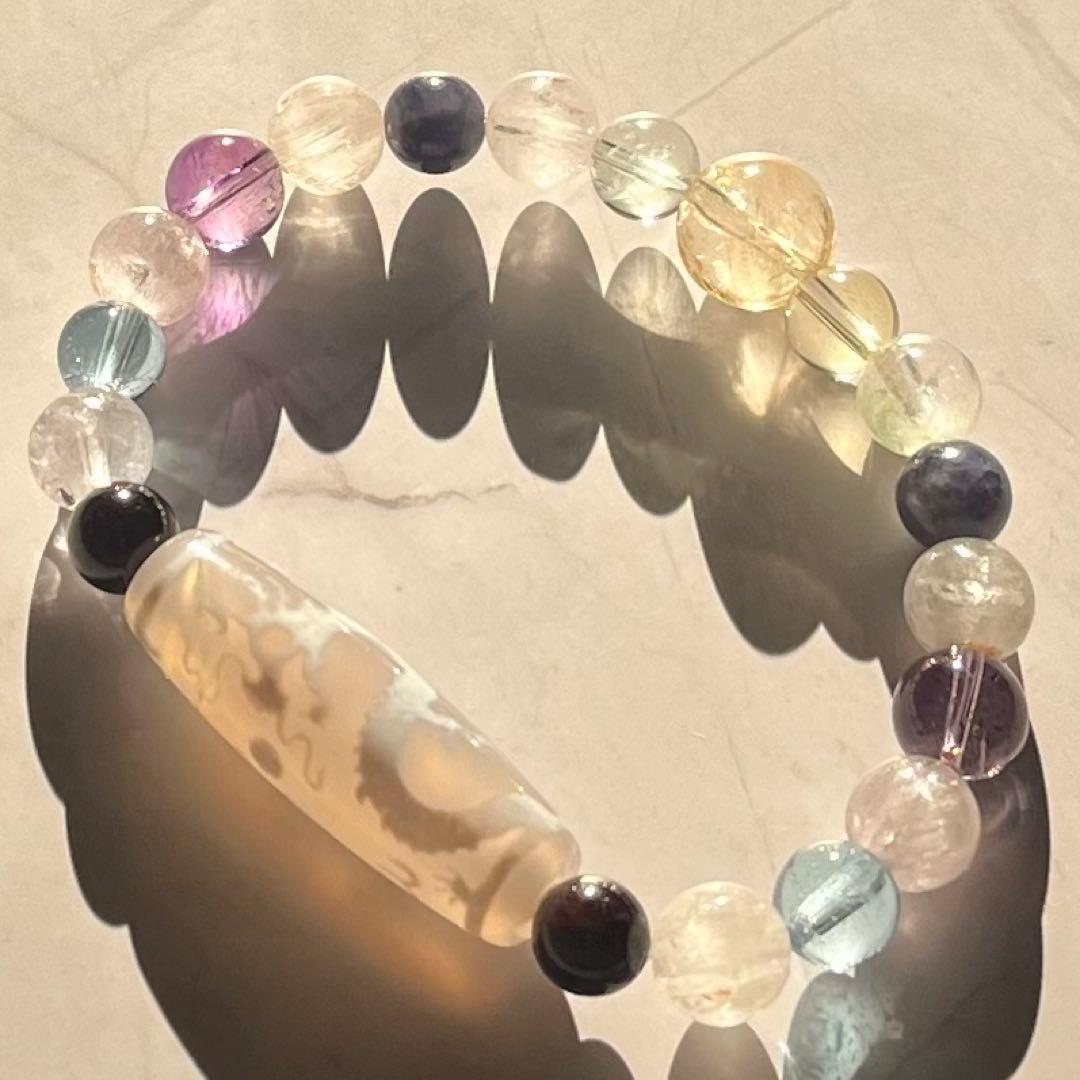 【双龍戯珠天珠】福徳円満✨大開運の極み✨七つの宝珠を携えた奇跡天珠✨心願成就✨