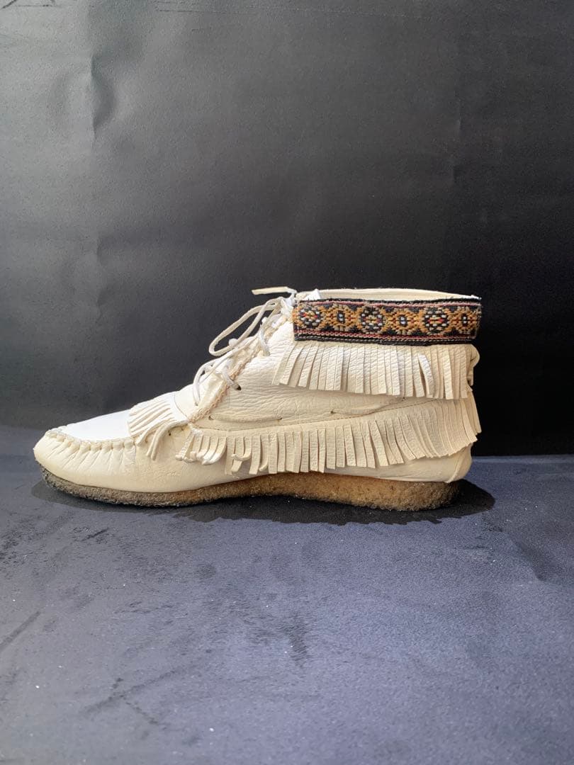 カスパー 希少 ナンバーナイン フリンジ モカシン